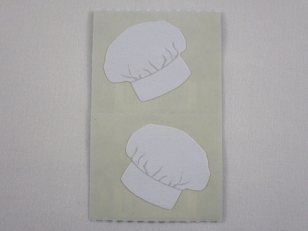 Mrs Grossman Chef's Hat Fabric Sticker Sheet / Module - Vintage & Collectible - Stationery Journal Scrapbook Diary Notebook Planner Schedule Gift