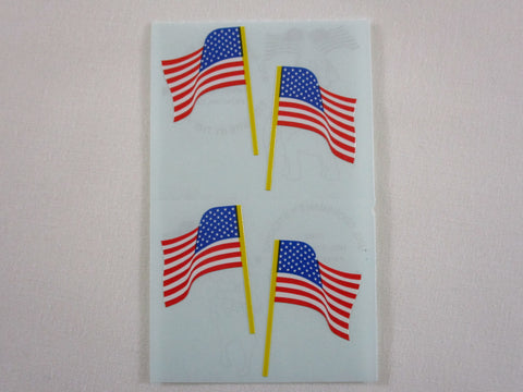 Mrs Grossman USA Flag Sticker Sheet / Module - Vintage & Collectible - Stationery Journal Scrapbook Diary Notebook Planner Schedule Gift