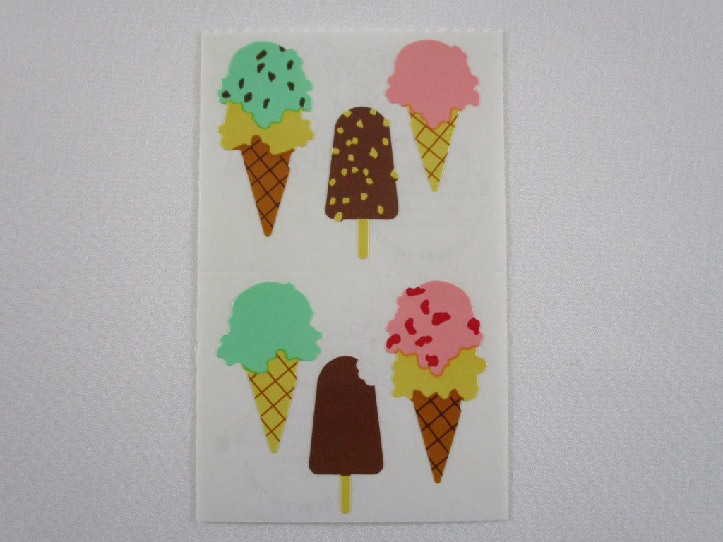 Mrs Grossman Ice Cream Sticker Sheet / Module - Vintage & Collectible - Stationery Journal Scrapbook Diary Notebook Planner Schedule Gift