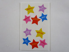 Mrs Grossman Super Stars Sticker Sheet / Module - Vintage & Collectible - for Scrapbook Journal Planner Diary Notebook Decor Gift