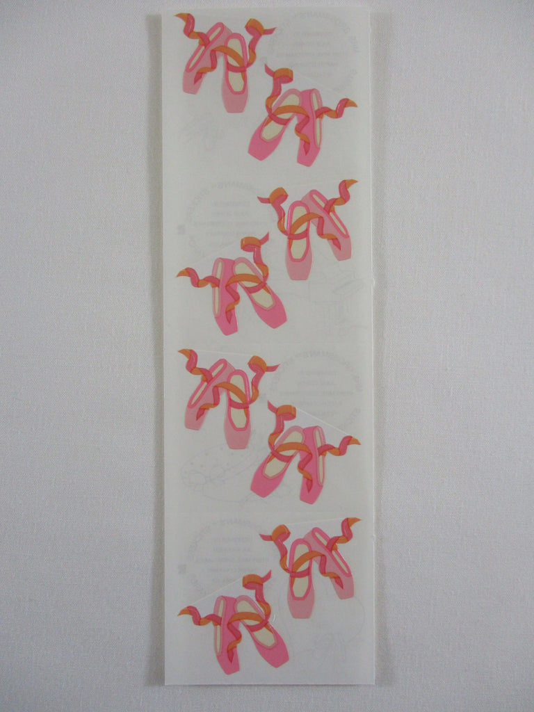 Mrs Grossman Ballet Pointe Shoes Dance Sticker Sheet / Module - Vintage & Collectible - Stationery Journal Scrapbook Diary Notebook Planner Schedule Gift
