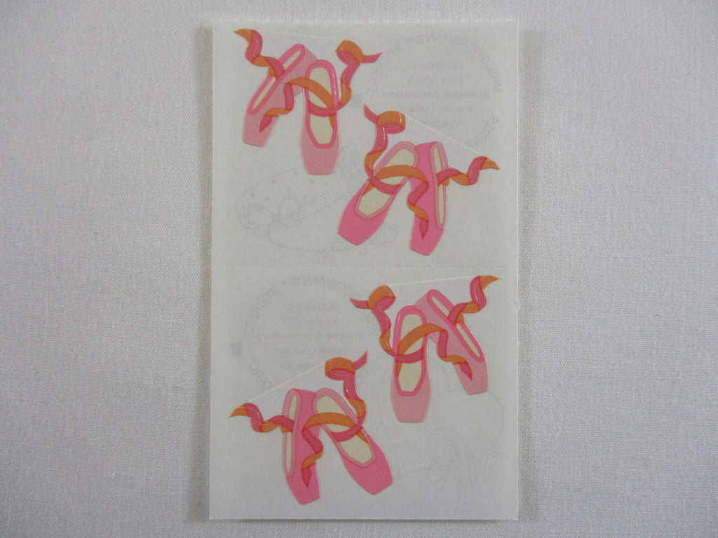 Mrs Grossman Ballet Pointe Shoes Sticker Sheet / Module - Vintage & Collectible - Stationery Journal Scrapbook Diary Notebook Planner Schedule Gift