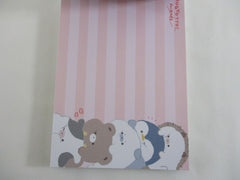 Cute Kawaii Q-Lia Penguin Bear Seal Cow Cat Hamster 4 x 6 Inch Notepad / Memo Pad - Stationery Designer Paper Collection
