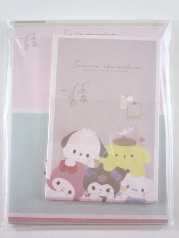 Cute Kawaii Sanrio Characters D Pochacco Kuromi Cinnamoroll My Melody Purin Letter Set Pack - Stationery Writing Paper Envelope Penpal Gift