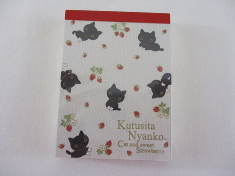 Vintage Rare VHTF - Cute Kawaii San-X Kutusita Nyanko Cat Mini Notepad / Memo Pad - D - Stationery Penpal Gift