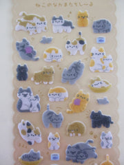 Cute Kawaii Kamio Felt Sticker Sheet - Cat Kitty Kitten Pet Taby - for Journal Planner Craft Agenda Organizer Scrapbook Gift