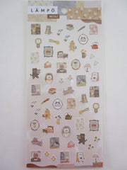 Cute Kawaii MW Lampo Mini Scenic Animal Series - E - Cat Home Sweet Home Reading Writing Friends Tender Classic Sticker Sheet - for Journal Planner Schedule Scrapbook Craft Diary Gift