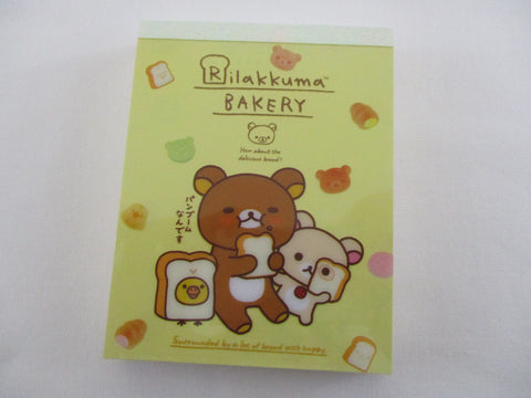 Cute Kawaii San-X Rilakkuma Bear Bakery  𐔌՞. .՞𐦯 ᢉ𐭩.ᐟ Midi Notepad / Memo Pad - A - Stationery Penpal Diary Gift