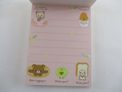 Cute Kawaii San-X Rilakkuma Bear Bakery  𐔌՞. .՞𐦯 ᢉ𐭩.ᐟ Midi Notepad / Memo Pad - A - Stationery Penpal Diary Gift