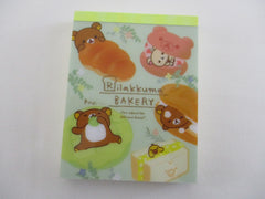 Cute Kawaii San-X Rilakkuma Bear Bakery  𐔌՞. .՞𐦯 ᢉ𐭩.ᐟ Midi Notepad / Memo Pad - B - Stationery Penpal Diary Gift