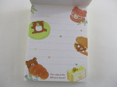 Cute Kawaii San-X Rilakkuma Bear Bakery  𐔌՞. .՞𐦯 ᢉ𐭩.ᐟ Midi Notepad / Memo Pad - B - Stationery Penpal Diary Gift