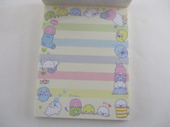 Cute Kawaii San-X Mamegoma Seal 𐔌՞. .՞𐦯 ᢉ𐭩.ᐟ Midi Notepad / Memo Pad - A - Stationery Penpal Diary Gift