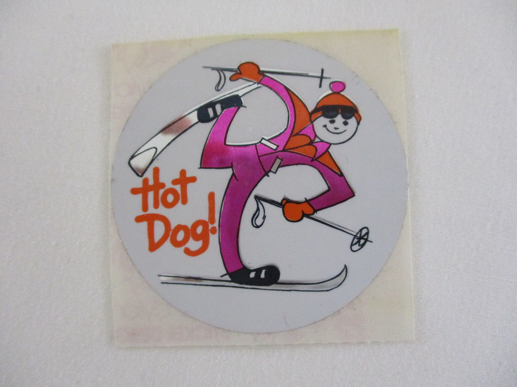 Sandylion Rare Hotdog Ski Sticker Sheet / Module - Vintage & Collectible - Scrapbooking Gift