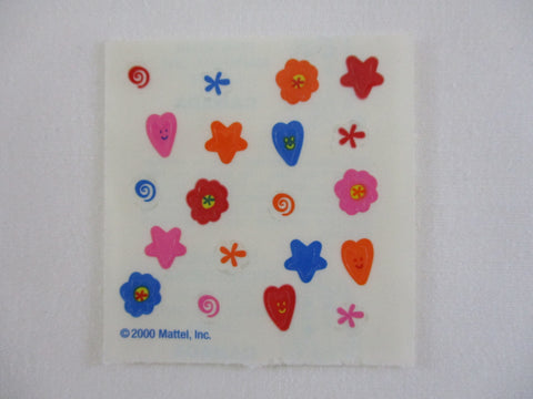 Sandylion Mattel Heart Star Flower Sticker Sheet / Module - Vintage & Collectible