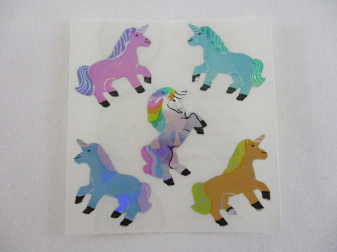 Sandylion Unicorn Prismatic Sticker Sheet / Module - Vintage & Collectible