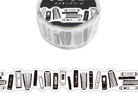 Cute Kawaii Mind Wave Washi / Masking Deco Tape - Books Library Read Study - for Scrapbooking Journal Planner Craft Diary Schedule Gift