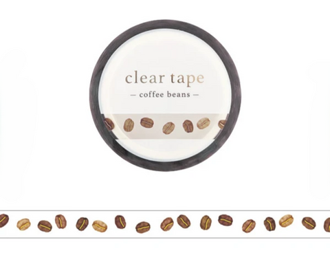 Cute Kawaii MW Mind Wave Thin Washi / Masking Deco Tape - Coffee Bean Latte Smell - for Diary Journal Planner Craft Notebook Agenda Schedule Stationery Scrapbook Gift