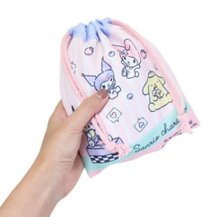 ❤︎ *ੈ✩‧₊˚ Cute Kawaii Sanrio Characters Hello Kitty Little Twin Stars Marron Cream Kuromi Purin Pochacco Badtz Maru Drawstring Bag / Pouch