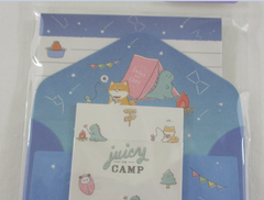 Cute Kawaii Kamio Dino Camping MINI Letter Set Pack - Stationery Writing Note Paper Envelope