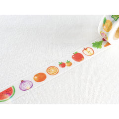 Cute Kawaii MW Foodies Washi / Masking Deco Tape - C - Fruits and Vegetables - for Scrapbooking Journal Planner Craft