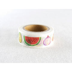 Cute Kawaii MW Foodies Washi / Masking Deco Tape - C - Fruits and Vegetables - for Scrapbooking Journal Planner Craft