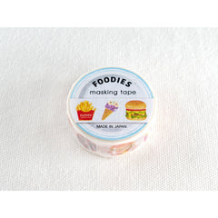 Cute Kawaii Mind Wave Foodies Washi / Masking Deco Tape - D - Burger Hotdog Fries Ice Cream - for Scrapbooking Journal Planner Craft