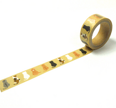 Cute Kawaii Hamamonyo Washi / Masking Deco Tape ♥ Cat Kitty Kitten Feline Pet A - for Scrapbooking Journal Planner Craft