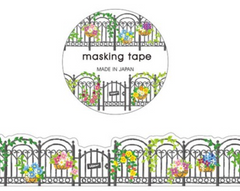 Cute Kawaii MW Washi / Masking Deco Tape - Garden Fence of Flowers - for Scrapbooking Journal Planner Craft