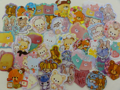 Cute Kawaii Bears theme Flake Sack Stickers - 42 pcs