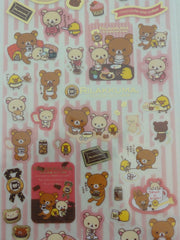 Cute Kawaii San-X Rilakkuma Chocolate and Coffee Sticker Sheet - A