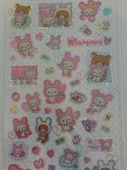 Cute Kawaii San-X Rilakkuma Bunny Glitter Sticker Sheet