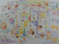 Cute Kawaii Waffle Milk Drinks Letter Writing Paper + Envelope Stationery Theme Set