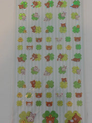 Cute Kawaii San-X Rilakkuma Clover Sticker Sheet