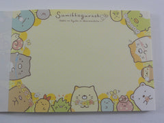 Cute Kawaii San-X Sumikko Gurashi Flower theme 4 x 6 Inch Notepad / Memo Pad - Stationery Designer Paper Collection