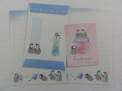 Cute Kawaii Crux Penguin Kirakirarium Mini Letter Sets - Small Writing Note Envelope Set Stationery
