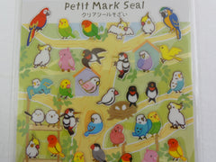 Cute Kawaii Kamio Birds Sticker Sheet - with Gold Accents - for Journal Planner Craft Agenda Organizer Scrapbook