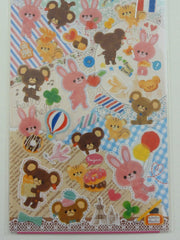 Cute Kawaii Kamio Petit Chocolate Bear and Rabbit Sticker Sheet