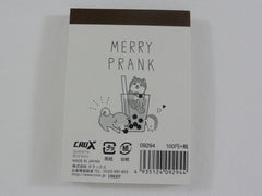 Cute Kawaii Crux Puppies Hedgehog and Bubble Tea Mini Notepad / Memo Pad - Stationery Design Writing Collection