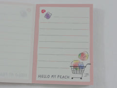 Cute Kawaii Crux Hello My Peach Mini Notepad / Memo Pad - Stationery Design Writing Collection