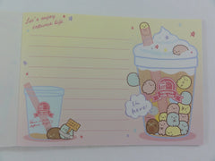 Cute Kawaii San-X Sumikko Gurashi Tapioca Bubble Drink 4 x 6 Inch Notepad / Memo Pad - B - Stationery Designer Paper Collection