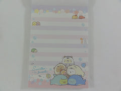 Cute Kawaii San-X Sumikko Gurashi Ocean Sea Beach 4 x 6 Inch Notepad / Memo Pad - Stationery Designer Paper Collection