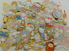 z Cute Kawaii Sanrio Characters Hello Kitty My Melody Purin Little Twin Stars Cinnamoroll Flake Sack Stickers - 50 pcs - A