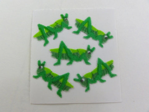 Sandylion Grasshoper Fuzzy Sticker Sheet / Module - Vintage & Collectible