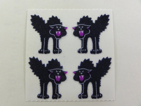 Sandylion Cat Halloween Fuzzy Sticker Sheet / Module - Vintage & Collectible