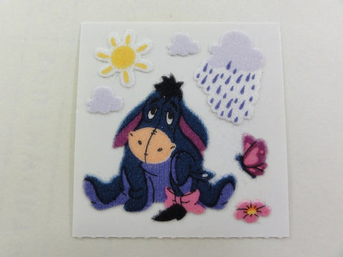 Sandylion Eeyore Winnie the Pooh Fuzzy Sticker Sheet / Module - Vintage & Collectible