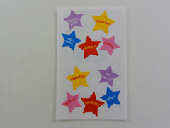 Mrs Grossman Super Stars Sticker Sheet / Module - Vintage & Collectible - for Scrapbook Journal Planner Diary Notebook Decor Gift