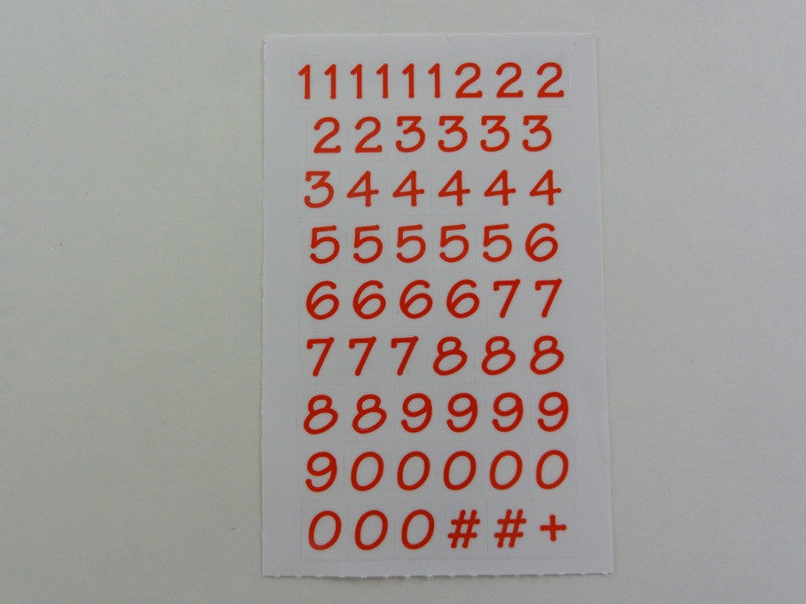 Mrs Grossman Numbers Bitsy Red Sticker Sheet / Module - Vintage & Collectible 2005