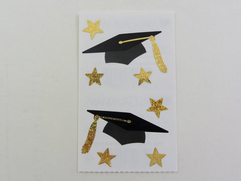Mrs Grossman Grad Cap Graduation Sticker Sheet / Module - Vintage & Collectible - for Scrapbook Journal Planner Diary Notebook Decor Gift