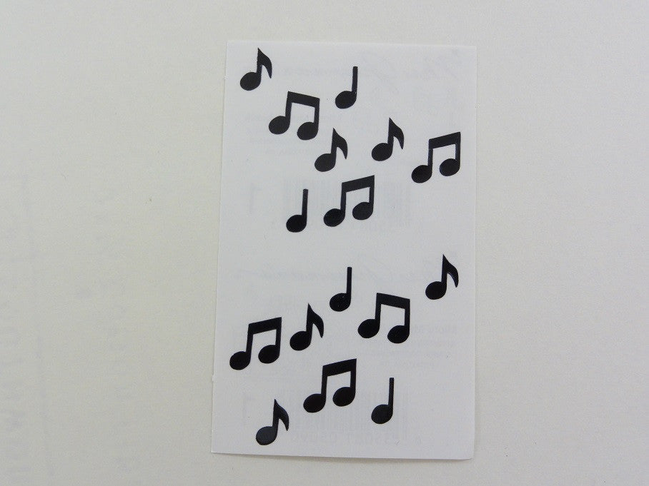 Mrs Grossman Micro Music Black Sticker Sheet / Module - Vintage & Collectible