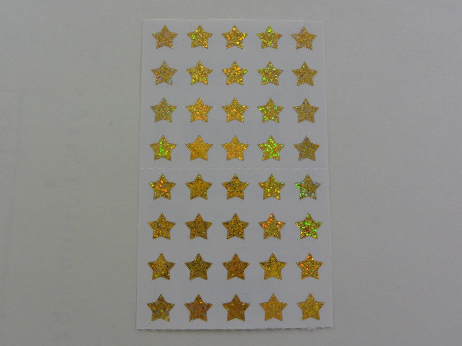 Mrs Grossman Gold Stars micro Sticker Sheet / Module - Vintage & Collectible 1996